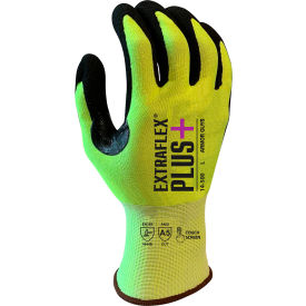 ExtraFlex Plus® Cut Resistant Gloves Nano Foam Nitrile Coated ANSI A5 M Yellow 12 Pairs 14-500-M