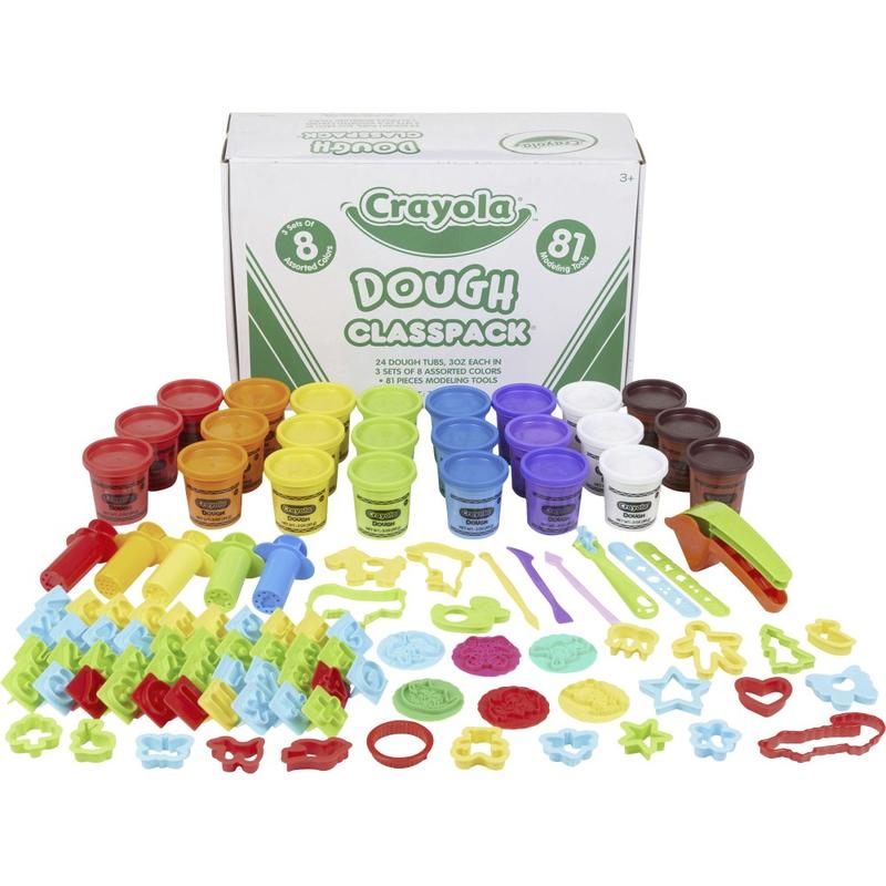 Crayola Dough And Modeling Tools Classpack, Assorted Colors (Min Order Qty 2) MPN:570172