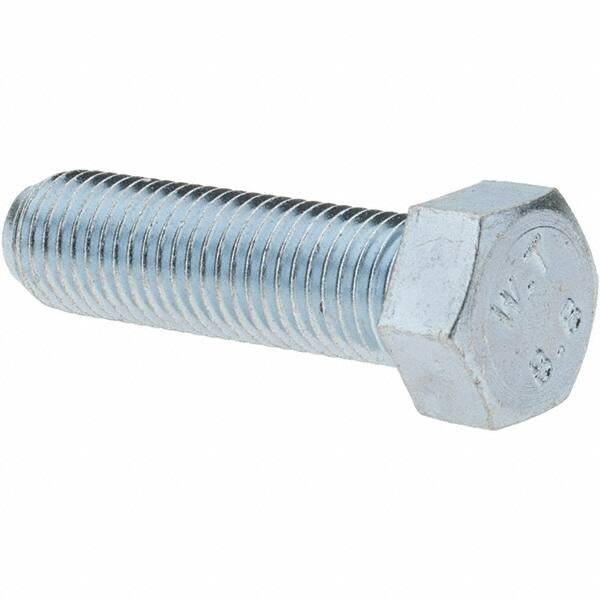 Hex Head Cap Screw: M10 x 1.25 x 35 mm, Grade 8.8 Steel, Zinc-Plated MPN:4523