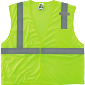 Ergodyne GloWear 8210HL-S Mesh Hi-Vis Safety Vest Class 2 Economy Single Size 2XL Lime 24526