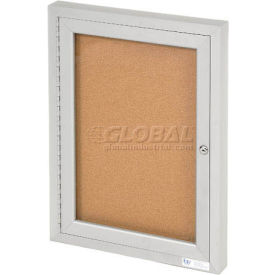 United Visual Products One-Door Outdoor Corkboard - 18