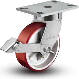 Colson® 6 Series Swivel Plate Caster 6.06289.949.7 BRK1 Poly With Brake 6