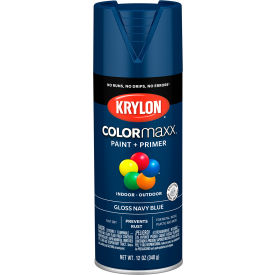 Krylon® Colormaxx™ Paint & Primer 12 oz. Gloss Navy Blue - Pkg Qty 6 K05529007