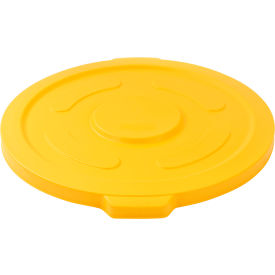 GoVets™ Plastic Trash Can Lid - 55 Gallon Yellow 465YL240