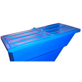 Hinged Lid for 1-1/10 Cu. Yd. Plastic Self-Dumping Hopper Blue 1.1 LID BLUE