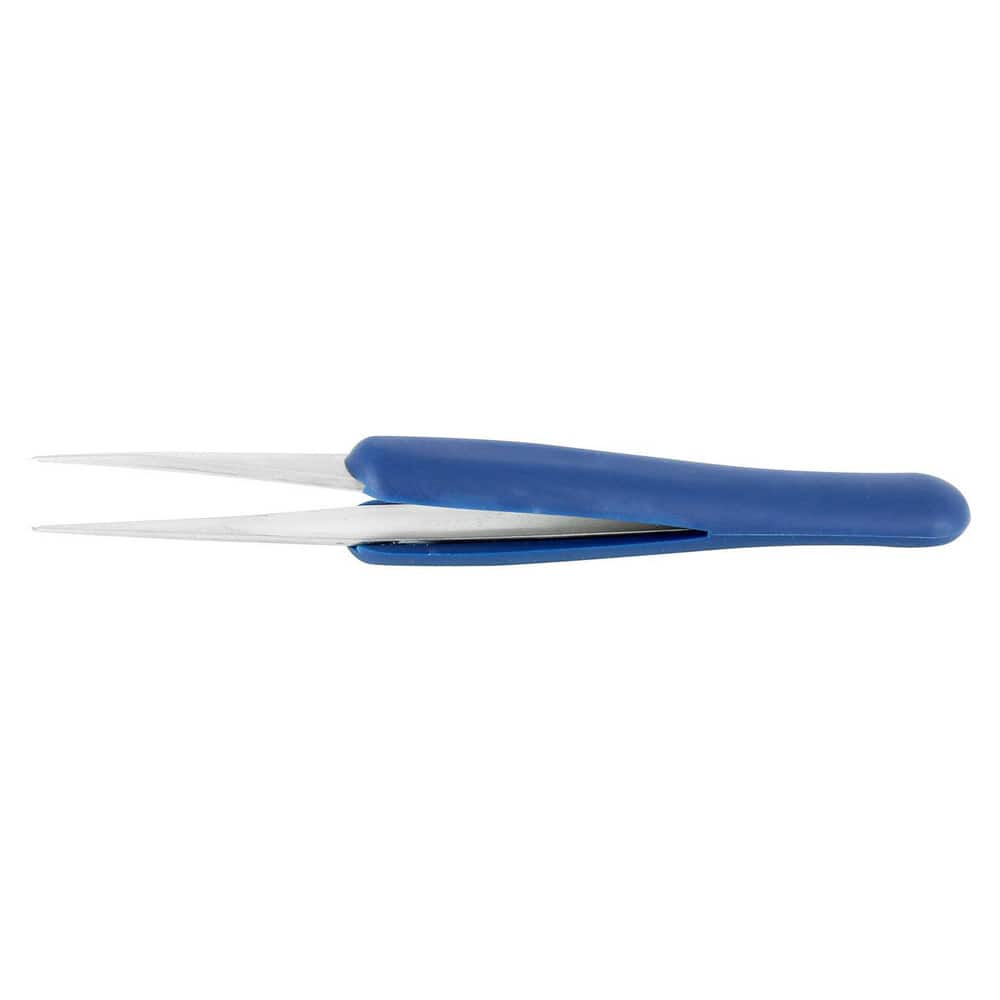 Tweezers, Tweezer Type: Precision , Pattern: Swiss , Material: Steel , Tip Type: Straight , Tip Shape: Cylindrical  MPN:SM116-SA-ET