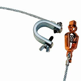 Hubbell GCSI-AC-10 Alligator Clip & C-Clamp w/ 10 Ft. 7X19 Insulated Stranded Flex. Steel Cable GCSI-AC-10