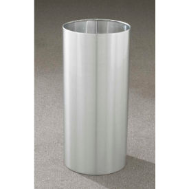 Glaro 11 Gallon Open Top Wastebasket Satin Aluminum New Yorker Collection - 1223-SA 1223-SA