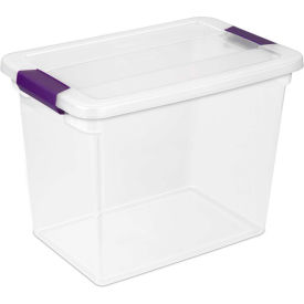 Sterilite Plastic Storage Box with Latched Lid 27 Qt. Capacity 17