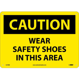 Safety Signs - Caution Wear Safety Shoes - Rigid Plastic 10