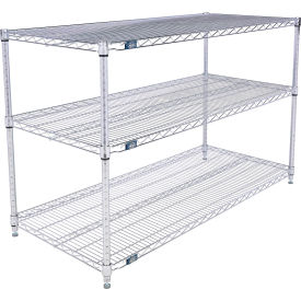 Nexel® 3 Shelf Stainless Steel Wire Shelving Unit Starter 54