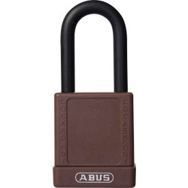 ABUS 74/40 Keyed Alike Lockout Padlock 1-1/2-Inch Non-Conductive Shackle Brown 06769 - Pkg Qty 8 06769