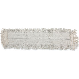 Boardwalk® Disposable Dust Mop Head w/Sewn Center Fringe Cotton/Synthetic 36 x 5 White BWK1636