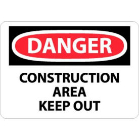 NMC D404RB OSHA Sign Danger Construction Area Keep Out 10