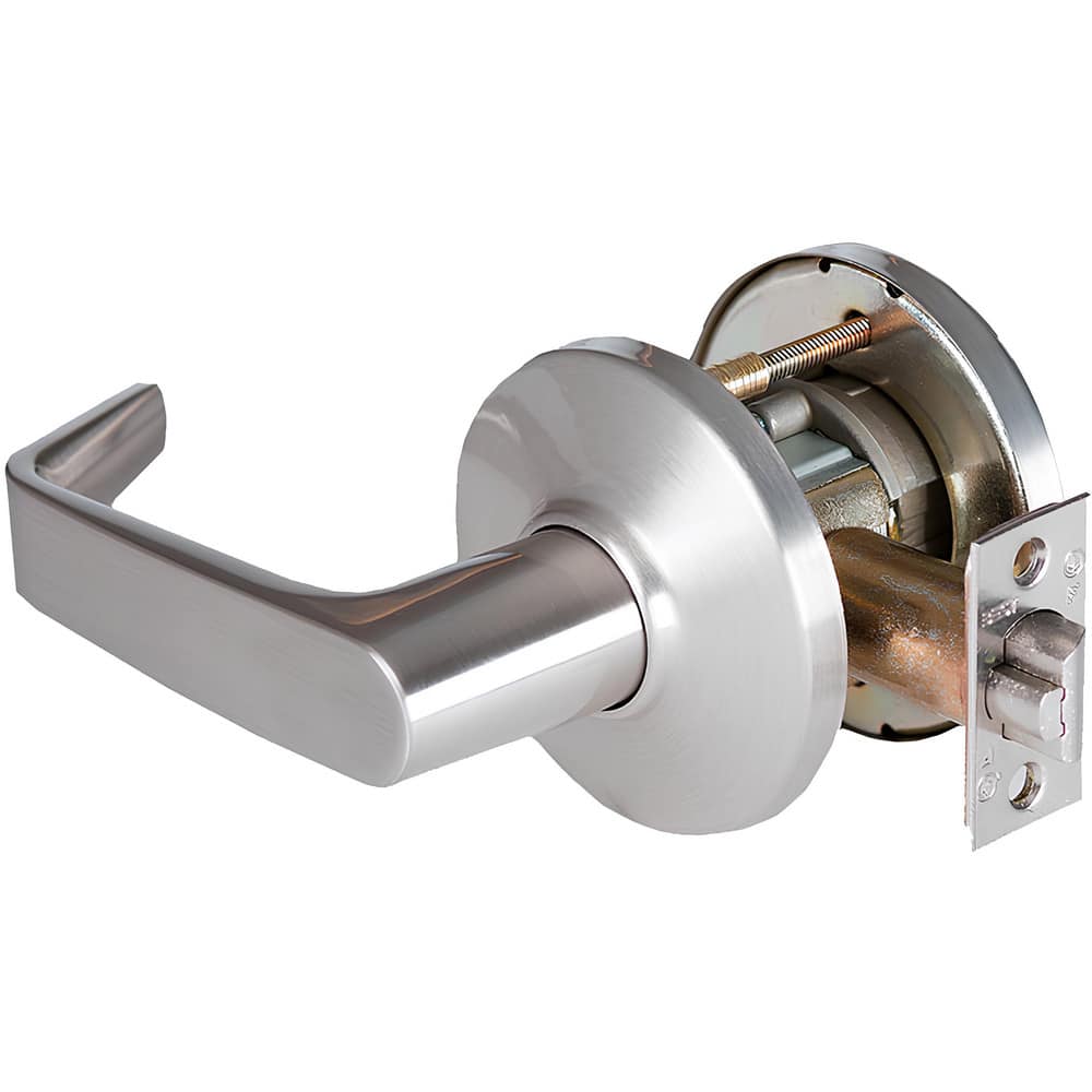Lever Locksets, Lockset Type: Exit , Key Type: Keyed Different , Back Set: 2-3/4 (Inch), Cylinder Type: Non-Keyed , Material: Metal  MPN:9K30Y15DS3626