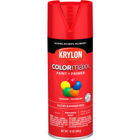 Krylon® Colormaxx™ Paint & Primer 12 oz. Gloss Banner Red - Pkg Qty 6 K05503007