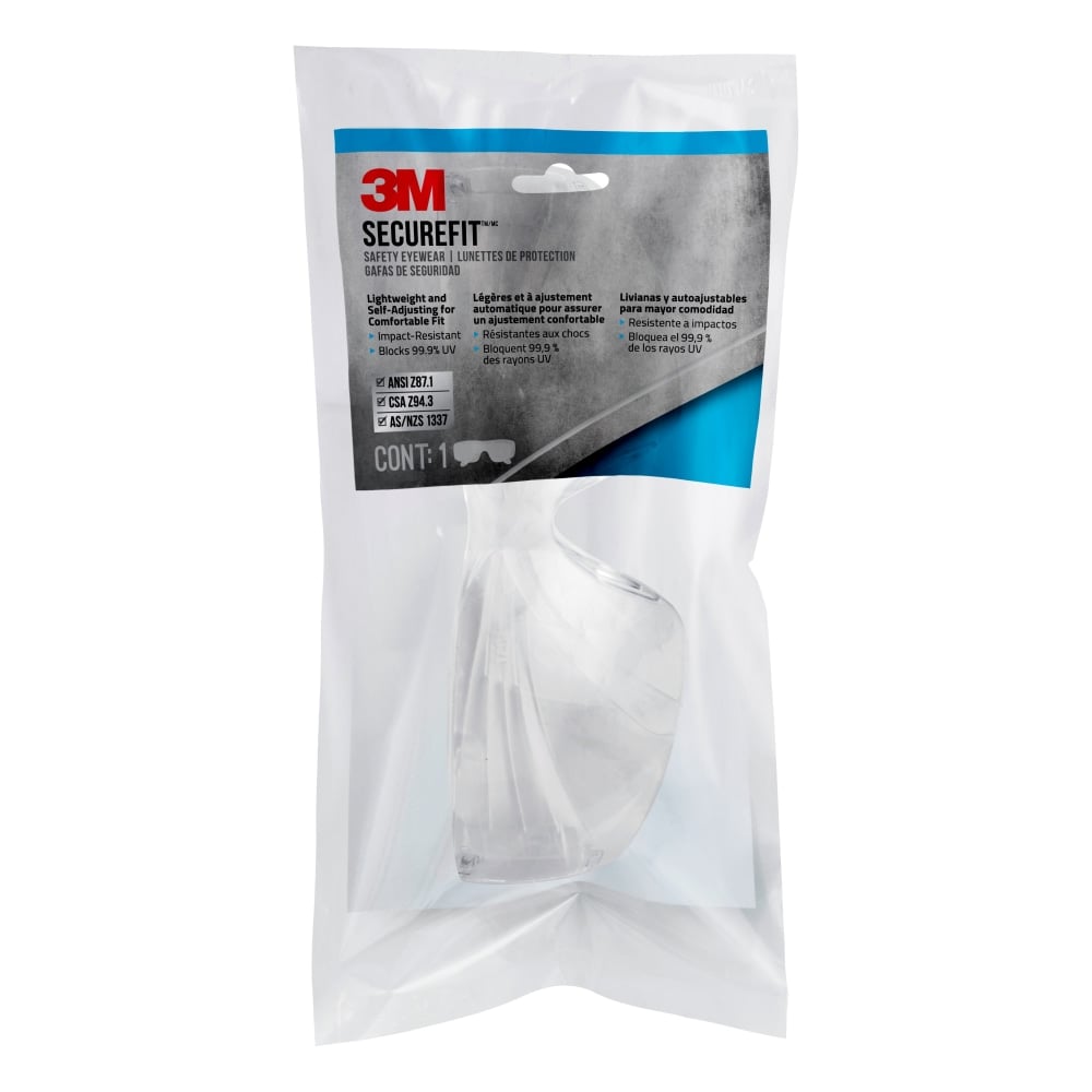 3M SecureFit 200 Anti-Fog Eyewear, SF200P1-DC, Clear (Min Order Qty 14) MPN:SF200P1-DC