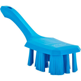 Vikan 41793 UST Short Handle Scrubbing Brush- Stiff Blue 41793