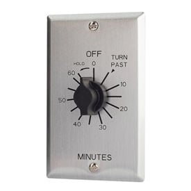 NSI TORK® C560MH 60 Minute Spring Wound Twist Timer with Hold 125-277V SPDT Metal Wallplate C560MH