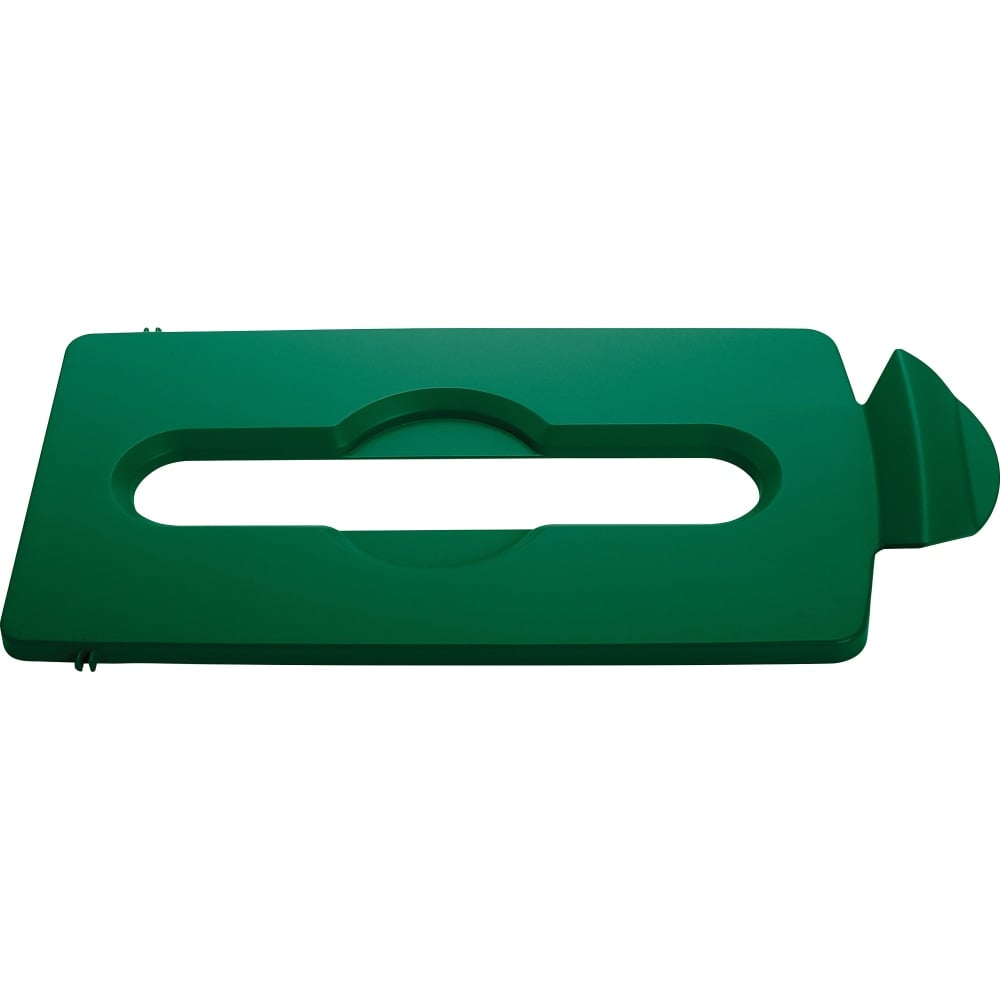 Rubbermaid Commercial Slim Jim Lid Green Paper Slot - Green - Plastic - 1 Each (Min Order Qty 3) MPN:RCP2007886