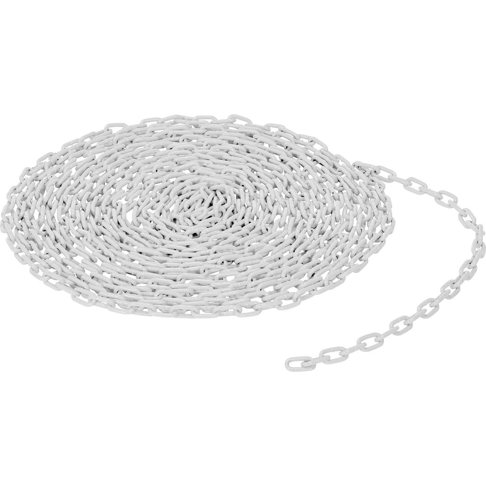 Barrier Rope & Chain, Type: Safety Chain , Snap End Material: None , Hook Fitting Material: None , Color: White , Link Type: Straight Link  MPN:CHAIN-316-10-WH