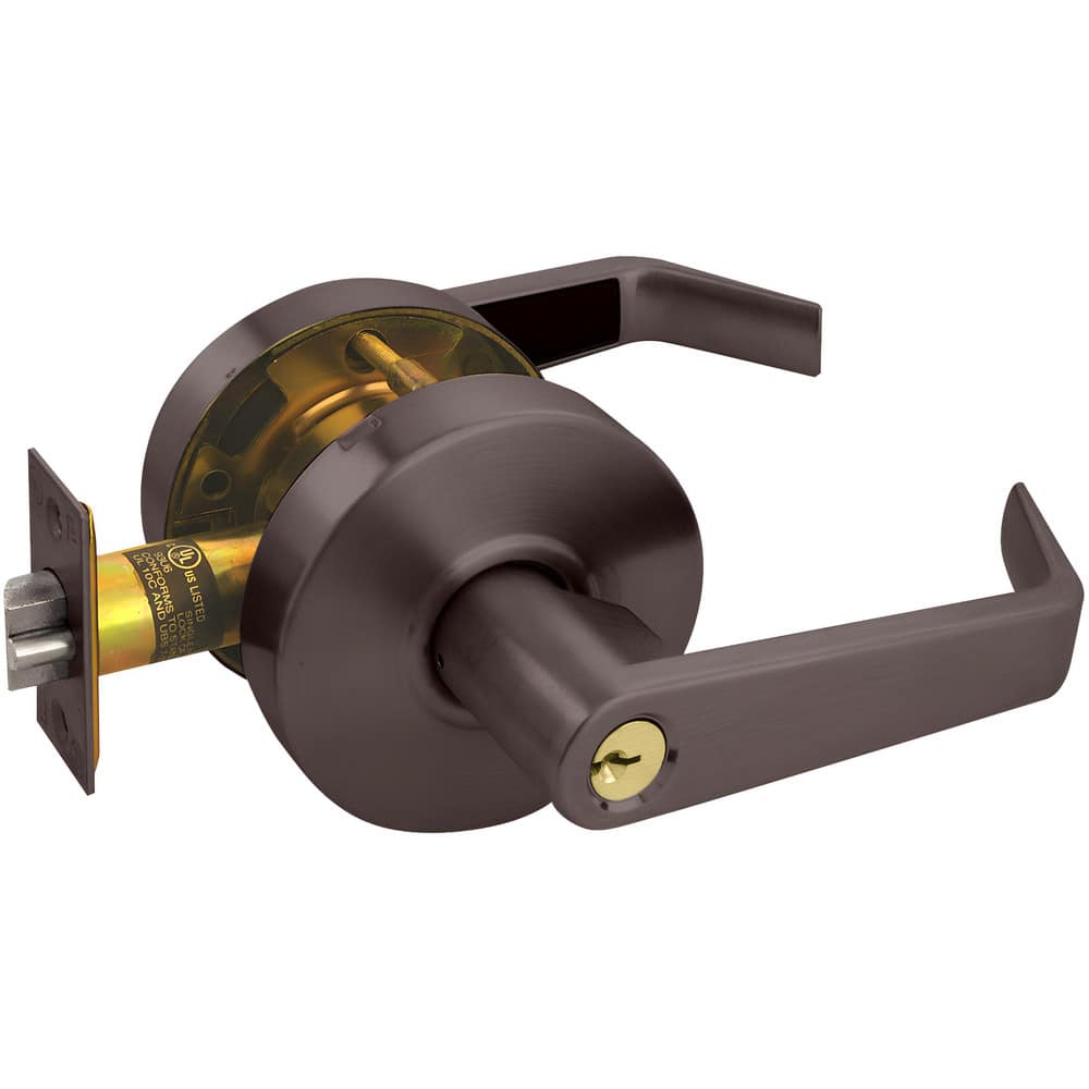 Lever Locksets, Lockset Type: Entrance , Key Type: Keyed Different , Back Set: 2-3/4 (Inch), Cylinder Type: Conventional , Material: Metal  MPN:RL11-SR-10B