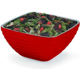 Vollrath® Square Insulated Serving Bowls 4763515 5.2 Quart Dazzle Red - Pkg Qty 4 4763515