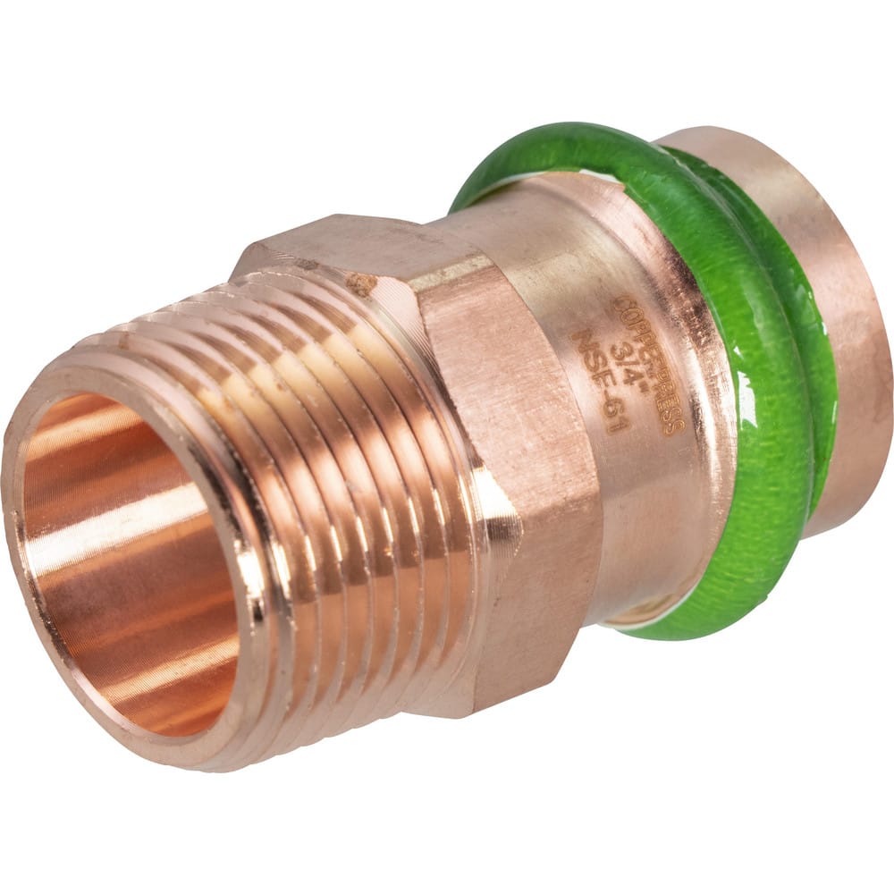 Copper Pipe Fittings, Fitting Type: Male Adapter , Fitting Size: 1/2 x 3/8 , Style: Press Fitting , Connection Type: Push-to-Connect, Thread  MPN:MB23250