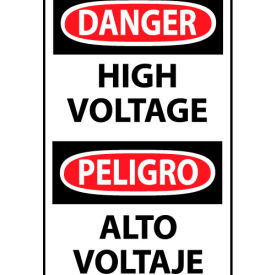 Bilingual Machine Labels - Danger High Voltage ESD49AP