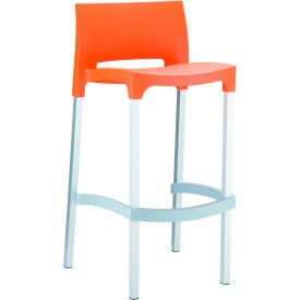 Siesta Gio Resin Outdoor Bar Stool Orange - Pkg Qty 2 ISP035-ORA