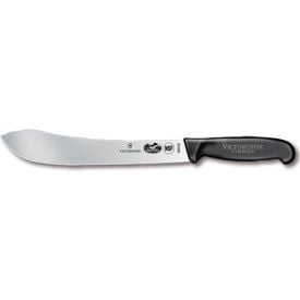 Victorinox 10 Butcher Knife Straight Blade Black Fibrox Handle 40530 - Pkg Qty 10 5.7403.25