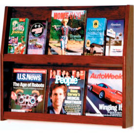 6 Magazine/12 Brochure Wall Display - Mahogany LD24-12MH