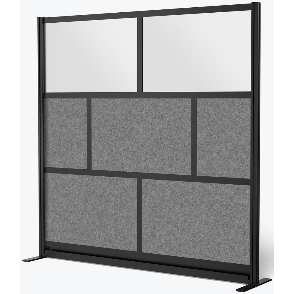 Office Cubicle Partitions, Office Cubicle Partition Type: Modular Wall Room Divider , Color: Black, Gray, Frosted , Material: Aluminum  MPN:MW-7070-FCGB