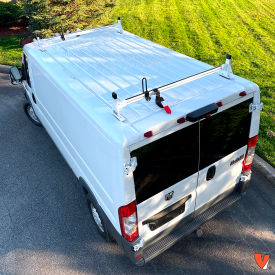 Vantech H1 2 Bar Aluminum Ladder Rack For RAM ProMaster Cargo Van 2013-On White H1352W