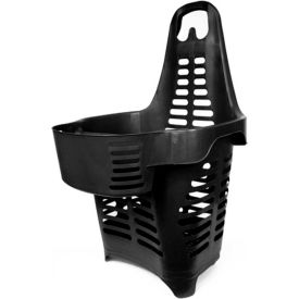 Versacart® Gendouble Black Rolling Basket 55 Liter with 2 Fixed Wheels 201-55L 2F BLK