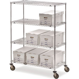 Metro Super Erecta Wire Shelf Truck w/4 Shelves 900 lb. Capacity 60