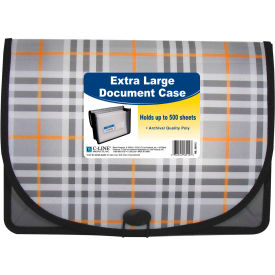 C-Line Products Extra Large Document Case Plaid 12 Document Cases/Set 58512-DS