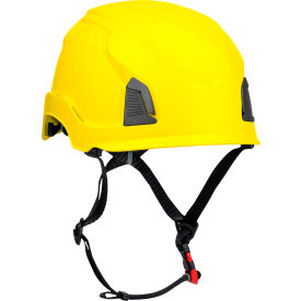 Traverse™ Cap Style Industrial Climbing Helmet Non-Vented HDPE Suspension Yellow 280-HP1491RM-02