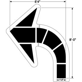 Newstripe Large Federal Curved Arrow Stencil 1/8