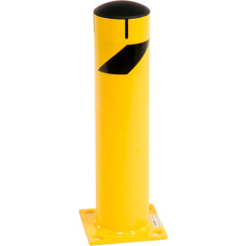 GoVets™ Steel Safety Bollard W/Chain Slots & Removable Cap 5.5