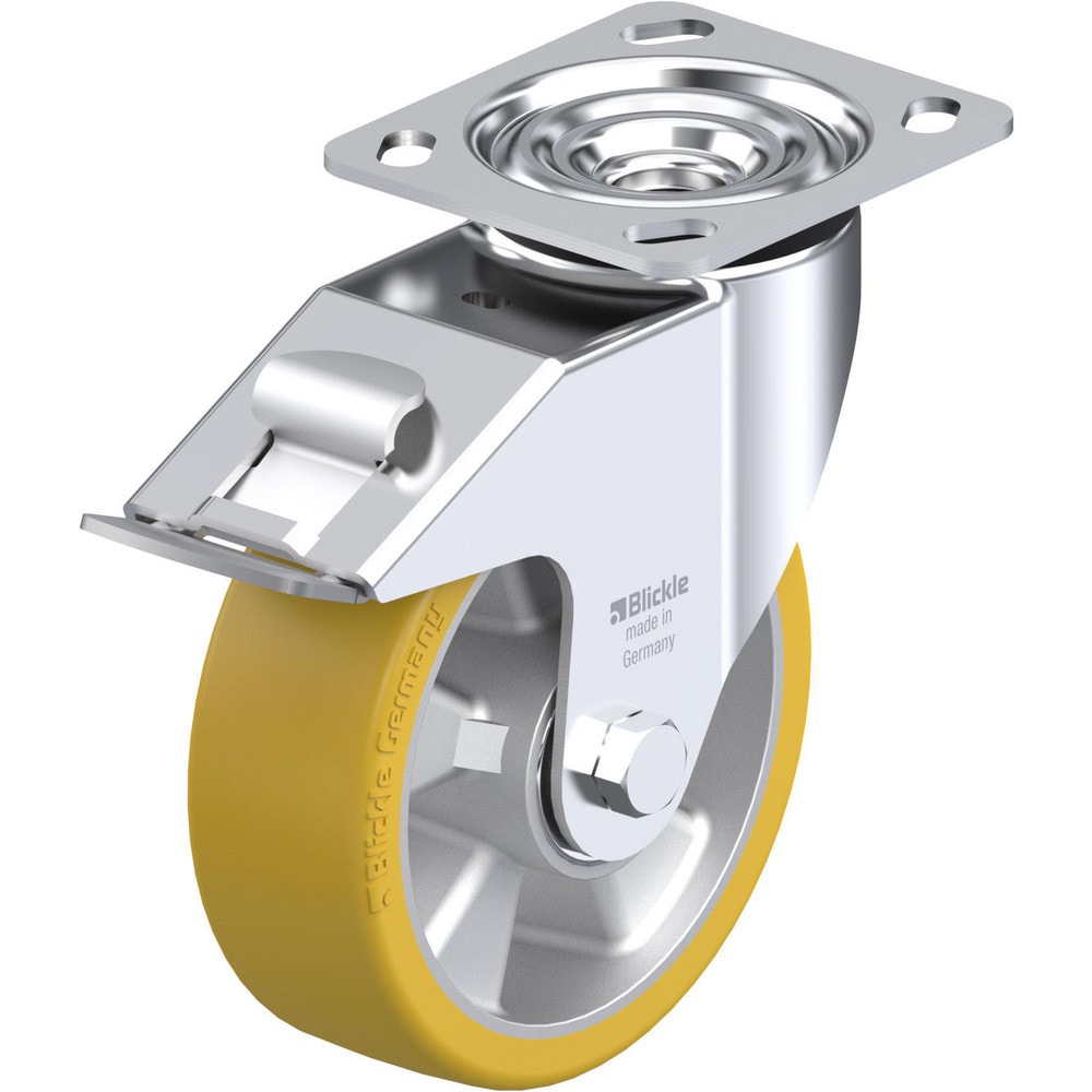 Top Plate Casters, Mount Type: Plate , Number of Wheels: 1.000 , Wheel Diameter (Inch): 8 , Wheel Material: Synthetic , Wheel Width (Inch): 2  MPN:910245