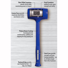 Baileigh Industrial® BH-61-526F 26 oz. Steel Flat Hard Face Hammer 12-3/4