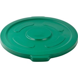 GoVets™ Plastic Trash Can Lid - 55 Gallon Green 465GN240