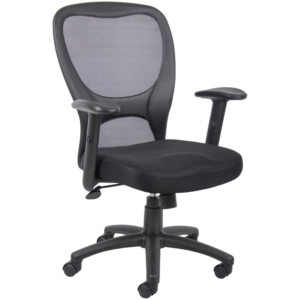 Task Chair:  Vinyl,  Adjustable Height,  Black MPN:B6508