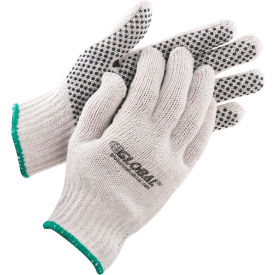 GoVets™ PVC Dot Knit Gloves Single-Sided Black Medium 12 Pairs 352M708