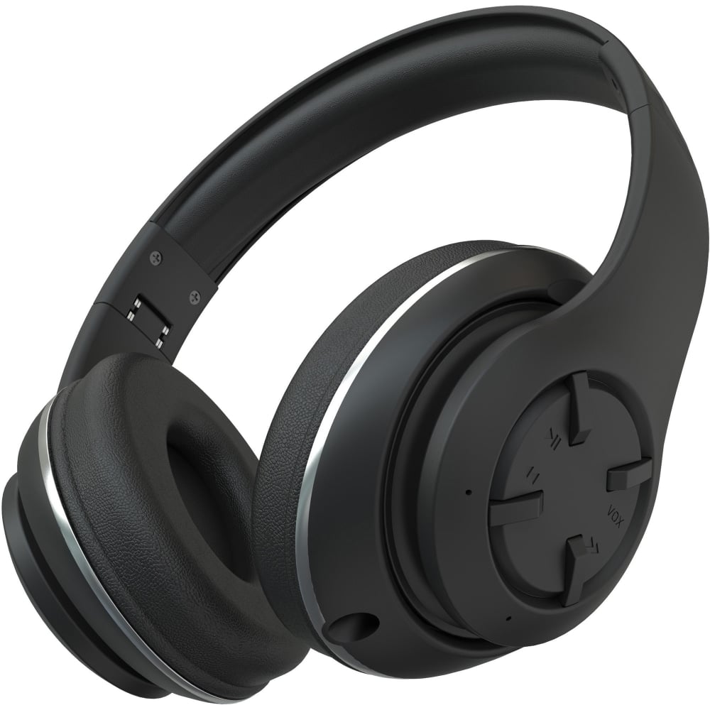 Compucessory Foldable Wireless Headset with Mic - Stereo - Wireless - Binaural - Black (Min Order Qty 2) MPN:15166