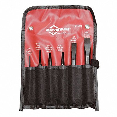 Punch and Chisel Set 6-Piece Steel MPN:61005