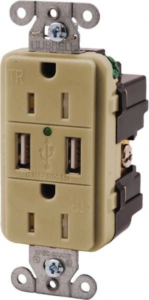 USB Receptacles, Number of USB Ports: 2 , Usb Connection Style: Standard , Number of Receptacles: 2 , Number Of Usb Ports: 2 , Number Of Receptacles: 2  MPN:USB15A5I