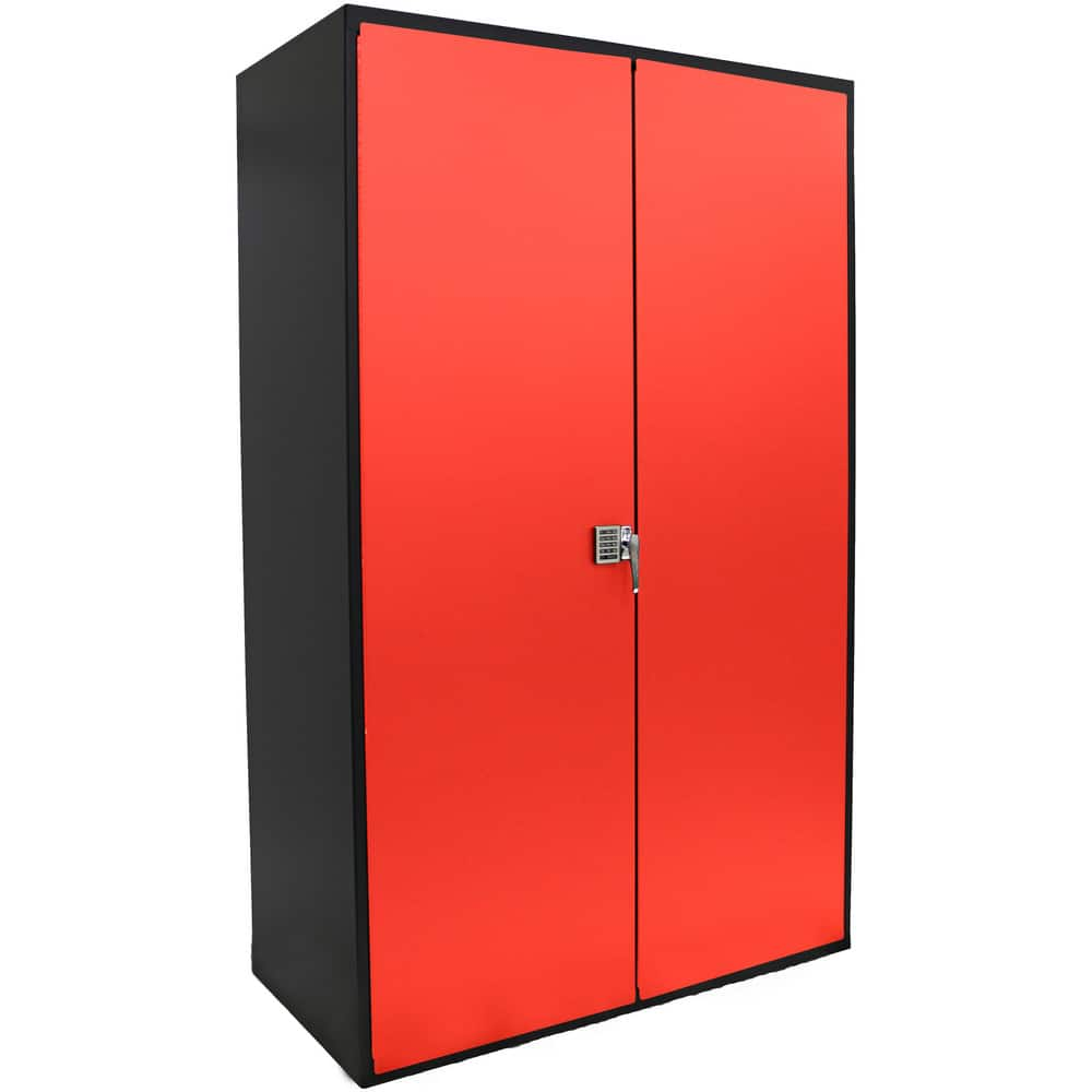 Storage Cabinets, Cabinet Type: Lockable Storage , Cabinet Material: Steel , Width (Inch): 48in , Depth (Inch): 24in , Cabinet Door Style: Hinged  MPN:F89358RR