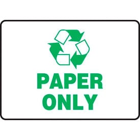 AccuformNMC™ Paper Only Label w/ Recycle Sign Aluminum 10